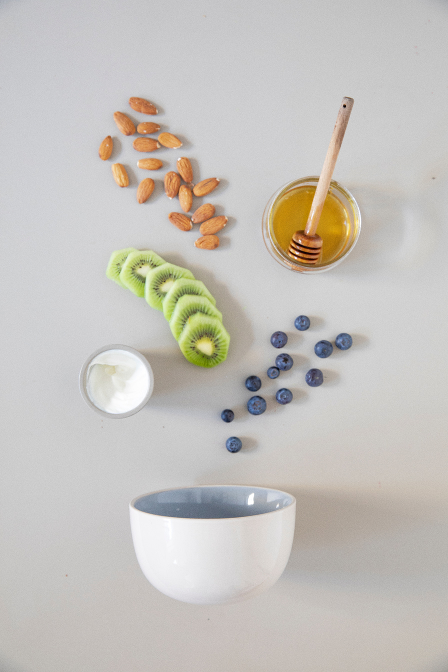 Top View of Smoothie Bowl Ingredients